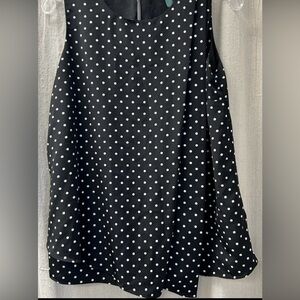 Lauren Ralph Lauren/Womens Sleeveless Blouse / black-white polka dots / Size 6